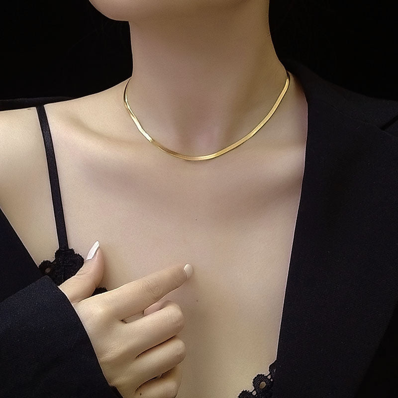 HEERINGBONE NECKLACE (16k gold plated)