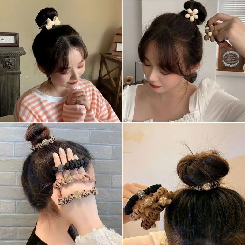 Pack Of 7 Cute Brown Hairties