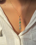 Honey-glow Y-shaped Multicoloured Necklace