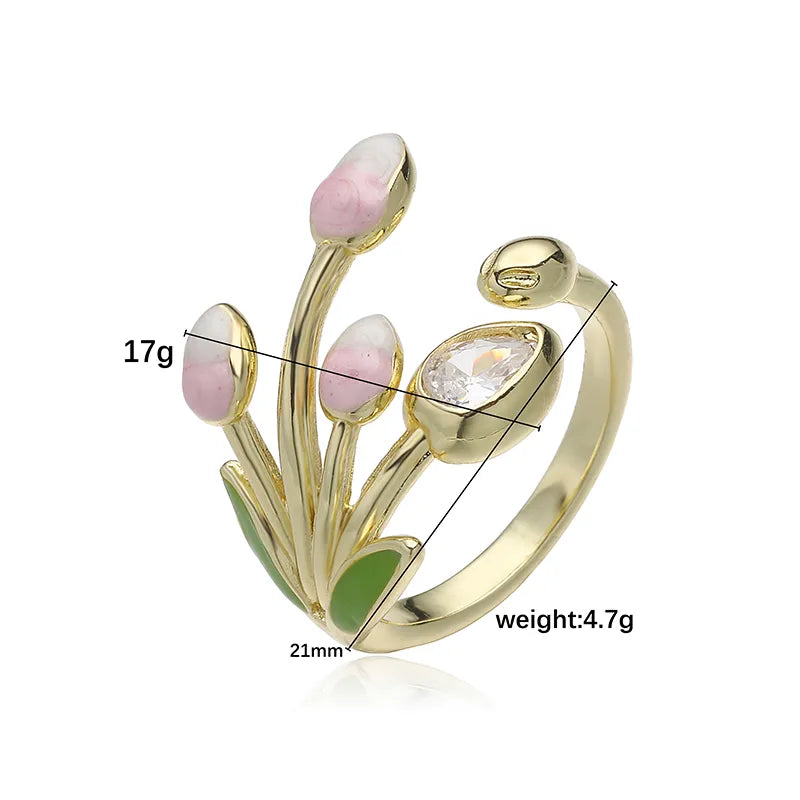 Delicately Wrapped Tulip Ring