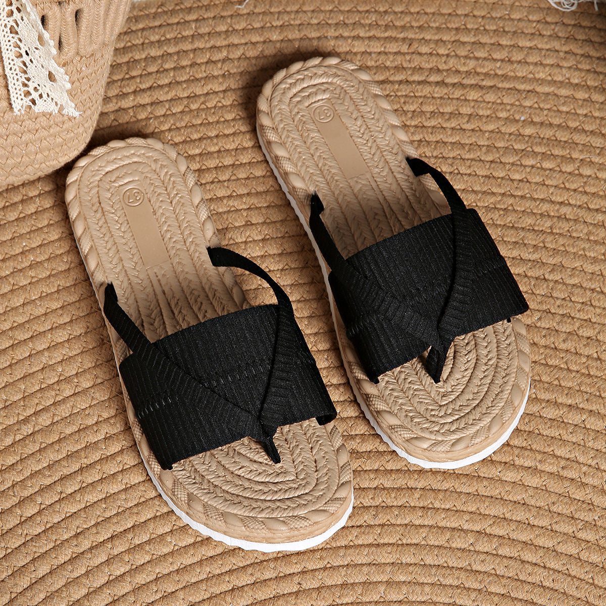 Boho-Chic Cross Strap Sandals
