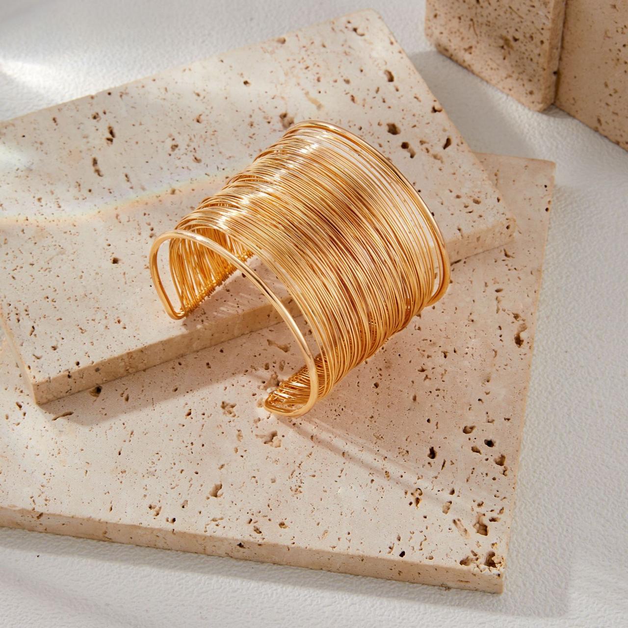 Coil Statement Cuff Bracelet