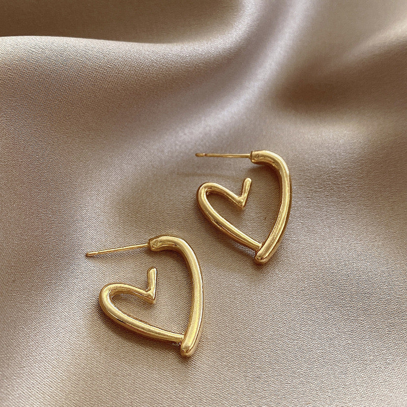 Gold Intentions Heart Earrings