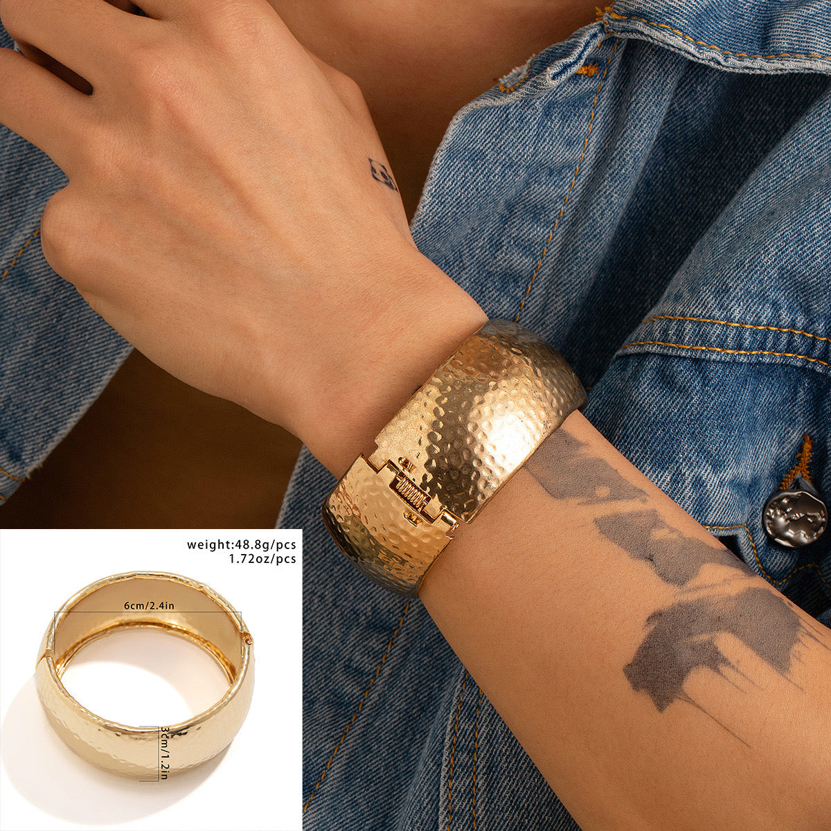 Chunk of Gold Cuff Bracelet