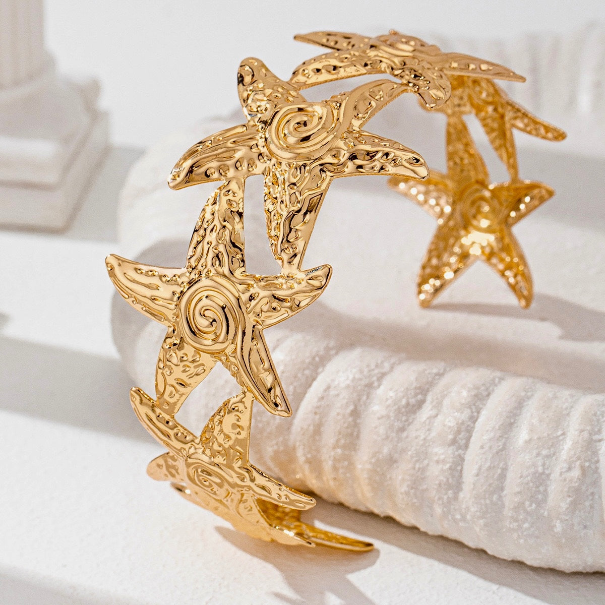 Marina Glint Star Fish Cuff Bracelet