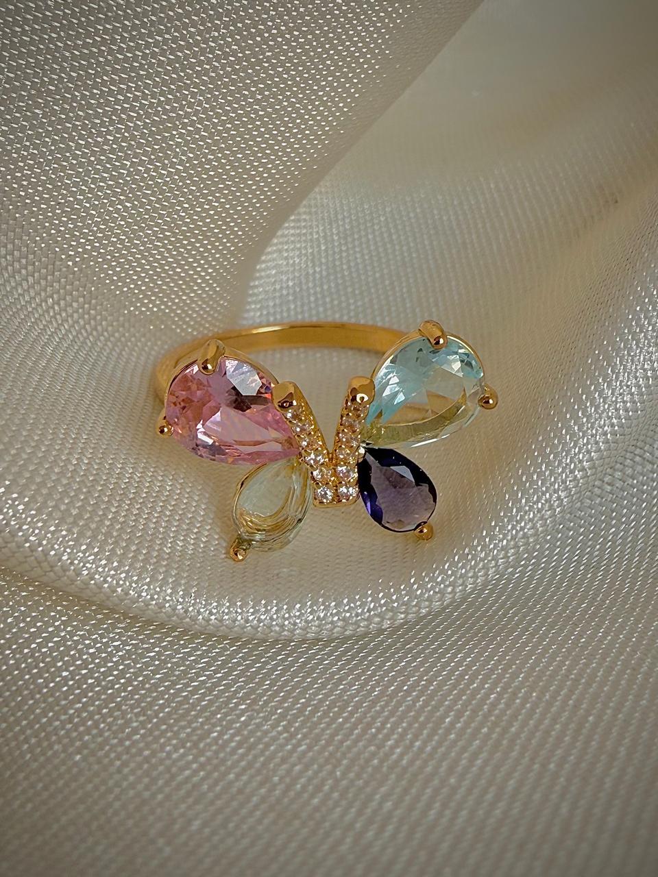 Rosy Monarch Butterfly Ring
