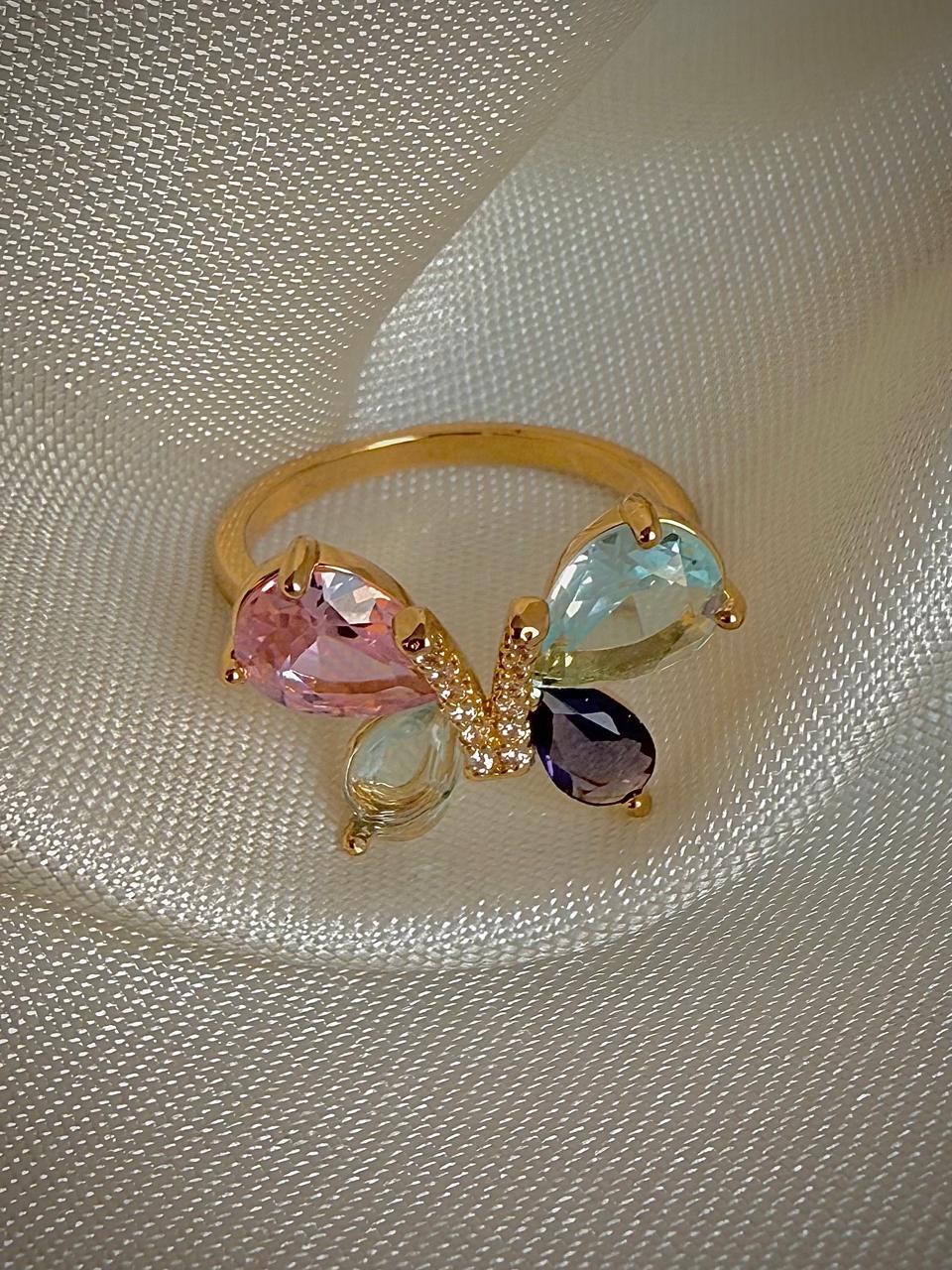 Rosy Monarch Butterfly Ring