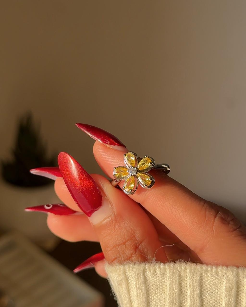Sunshine Sweetheart Flower Ring
