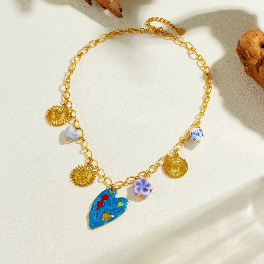 Diva Multi Charm Necklace