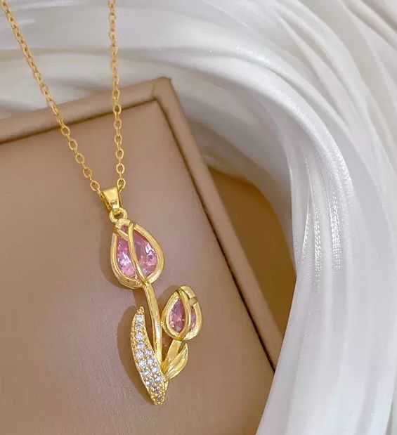 Pink Musings Tulip Necklace