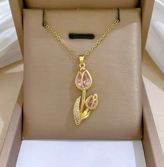 Pink Musings Tulip Necklace