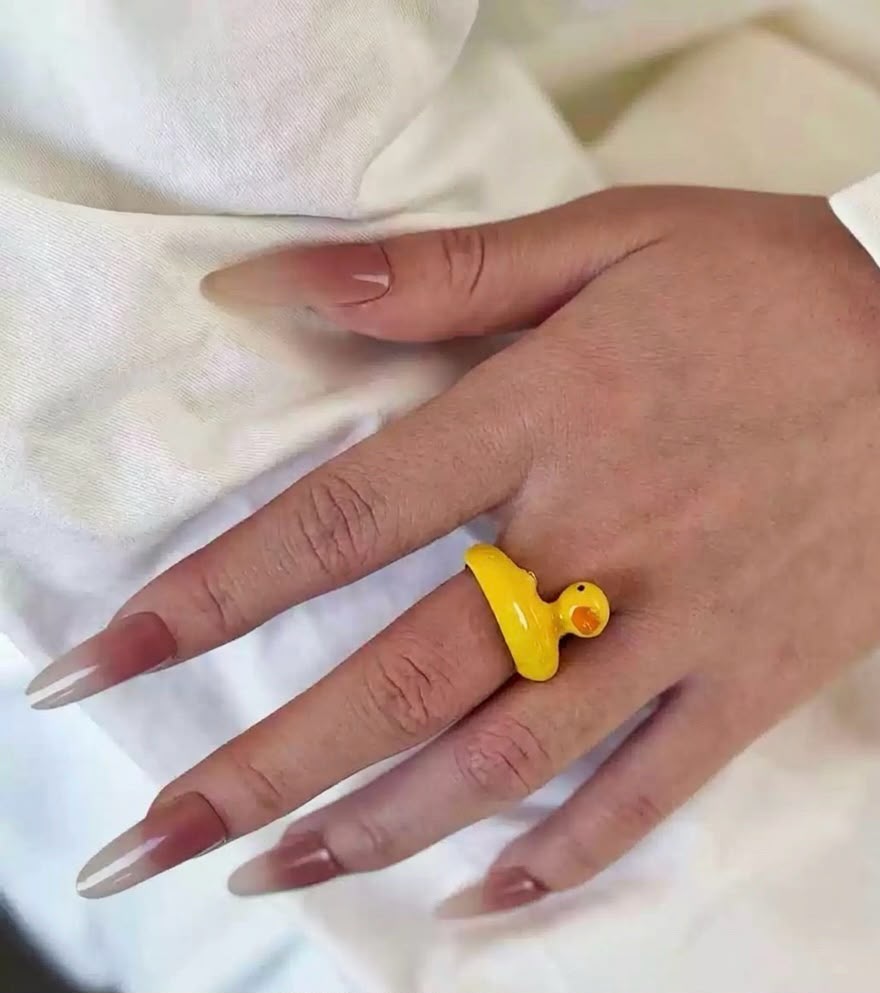 Cute Duckling Yellow Ring