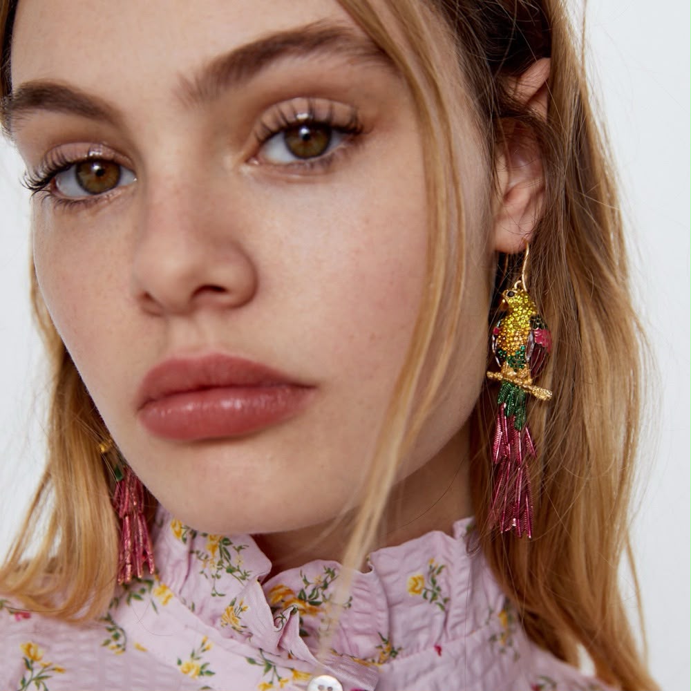 Parakeet Tota Embellishment Earrings