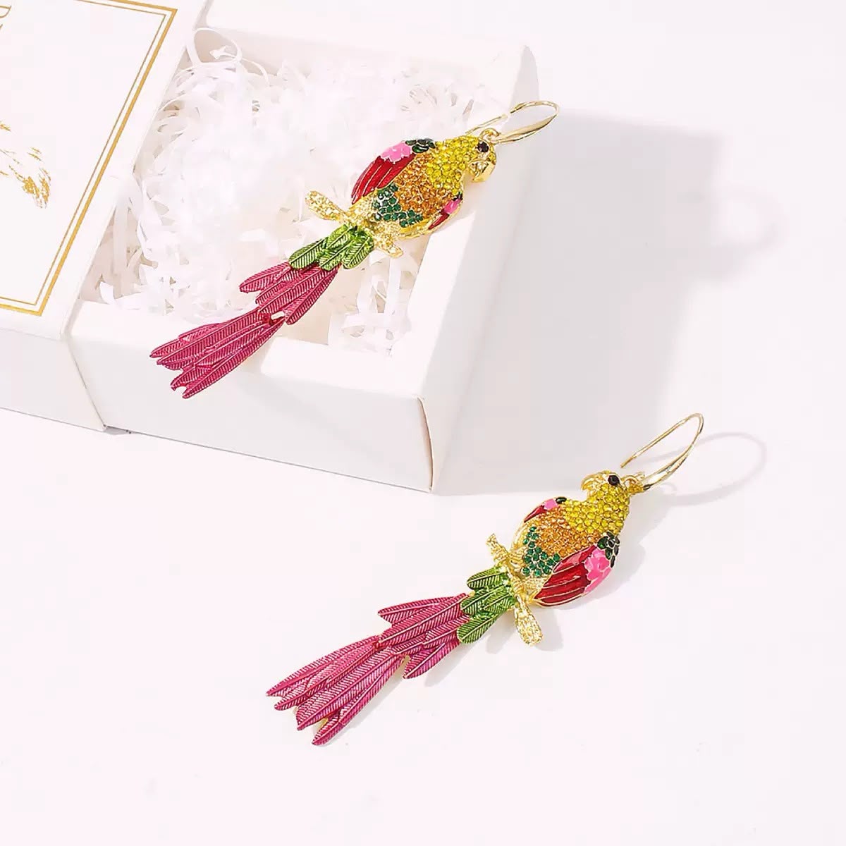 Parakeet Tota Embellishment Earrings