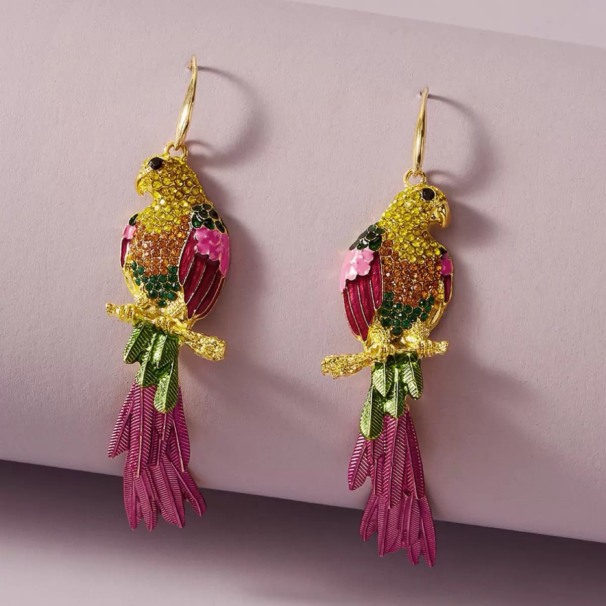 Parakeet Tota Embellishment Earrings