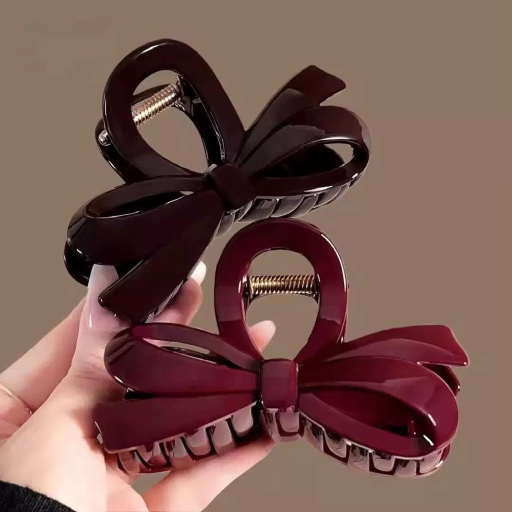 Bow-addict Cherry Red Claw Clip