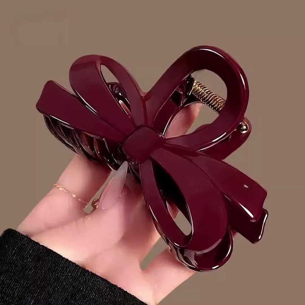 Bow-addict Cherry Red Claw Clip