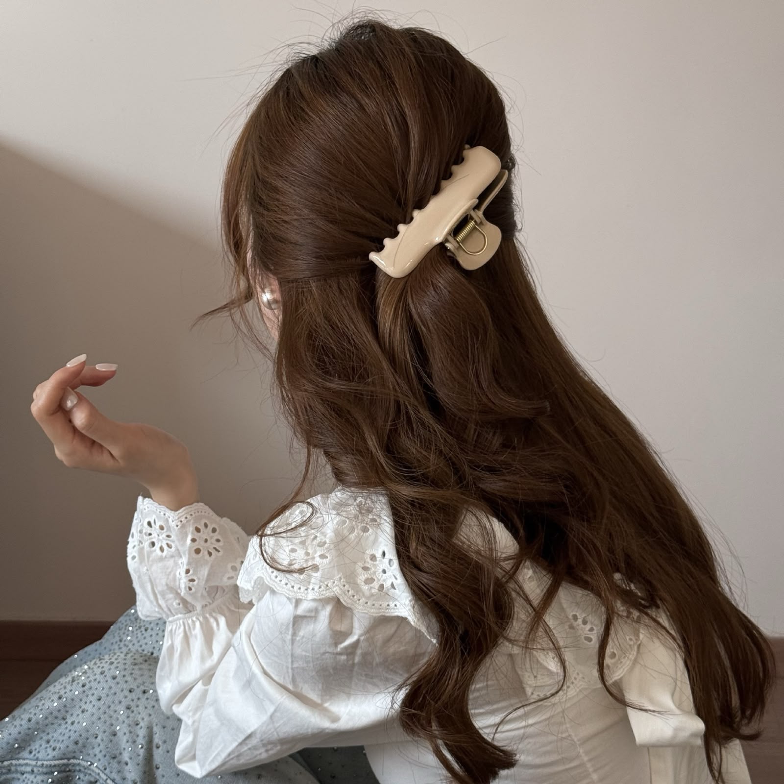 Vanilla Girl Cute Solid Claw Clip