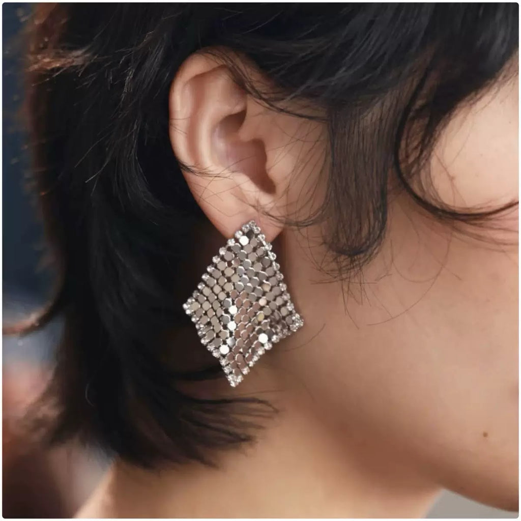 Cocktail-Night Chainmail Earrings