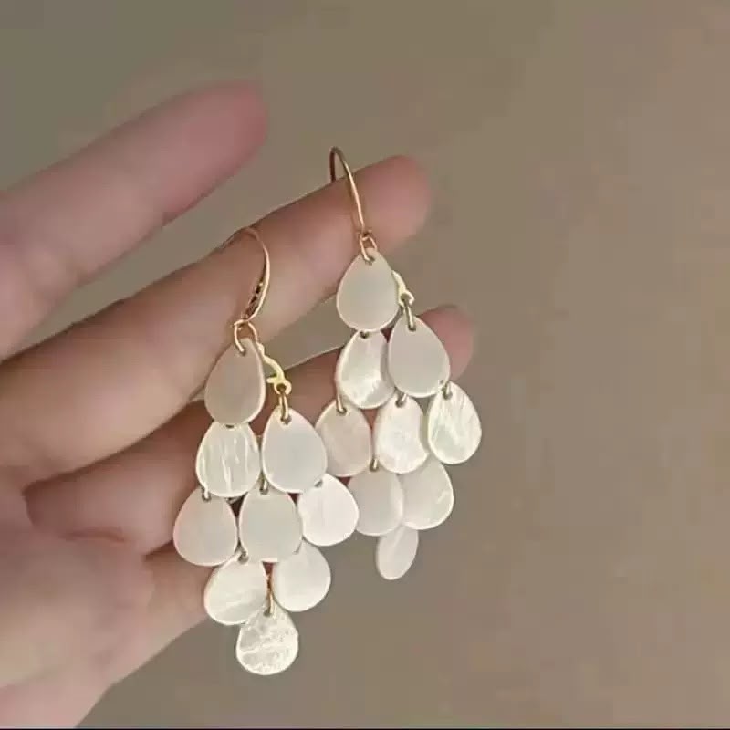 Y2K Tassel Cascading Shell Earrings