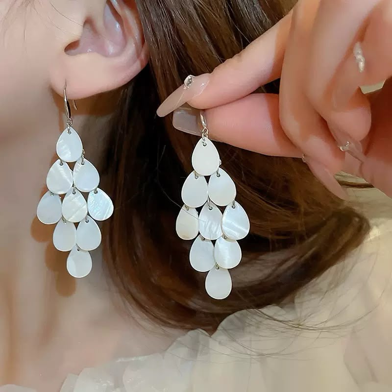 Y2K Tassel Cascading Shell Earrings