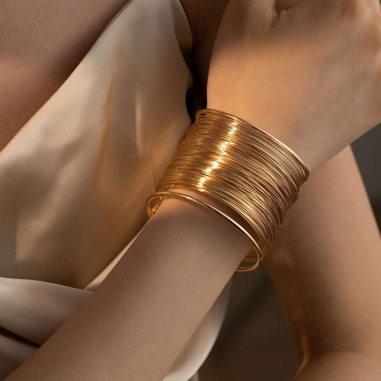 Coil Statement Cuff Bracelet
