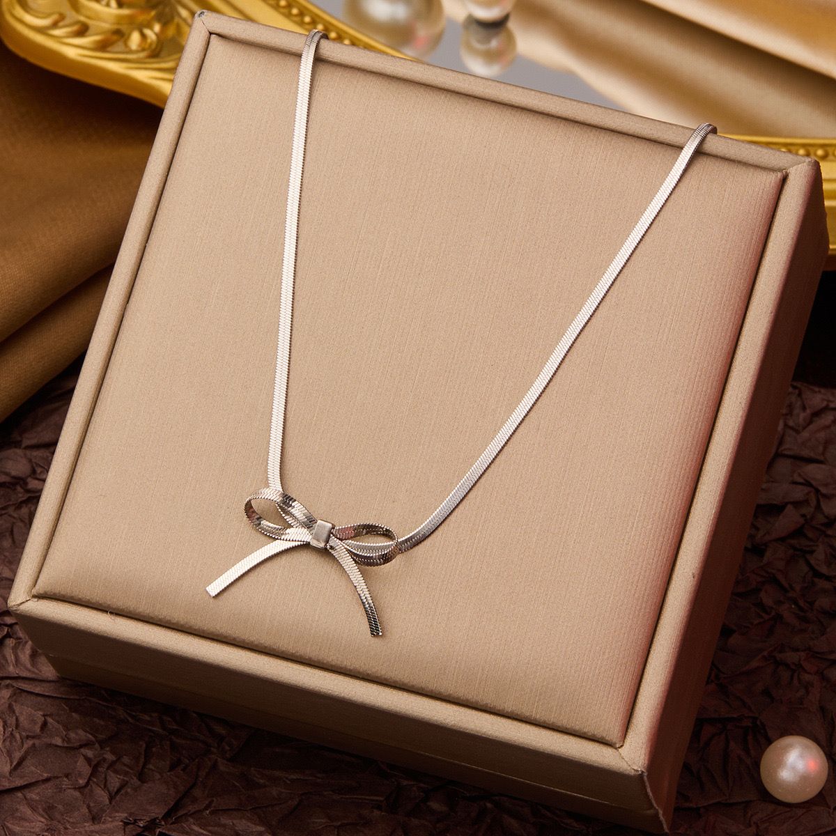 Petite Bow Choker Necklace