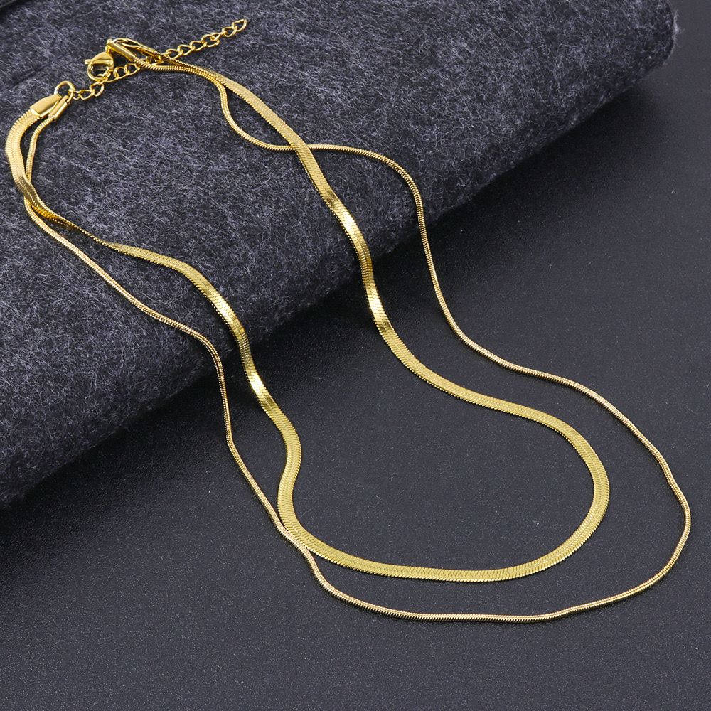 Gold Stacks Layered Necklace